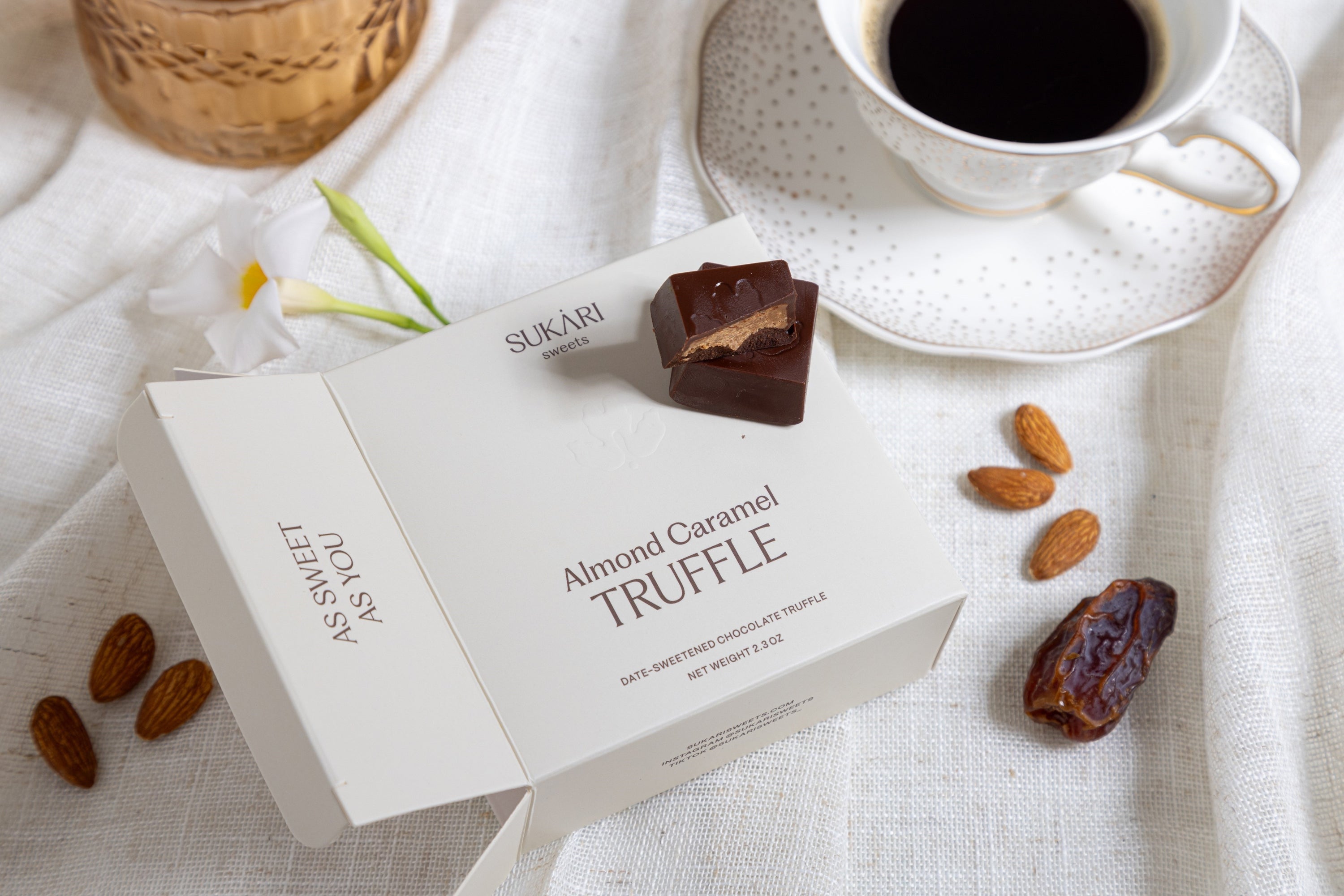 Zero Added Sugar Luxury Almond Caramel Truffles